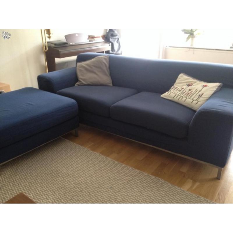 Kramfors 3-sits soffa och sittpuff